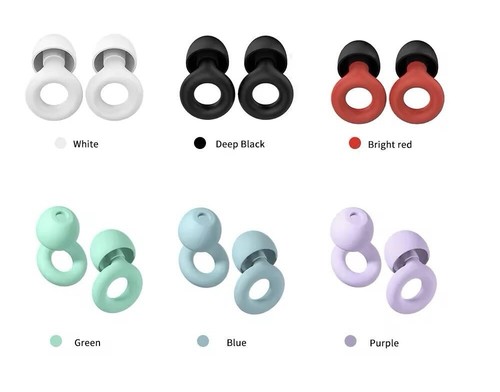 Black loop ear plugs - ear, with
